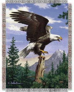The Northwest Company Hautman Bros Eagle Perch  Entertainment 48x60 Tapestry Throw