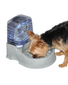K&H Pet Products Clean Flow Pet Bowl with Reservoir Medium Beige 14" x 11.25" x 12.5"