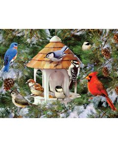 White Mountain Puzzles Jigsaw Puzzle 1000 Pieces 24"X30"-Wild Birds & Evergreens
