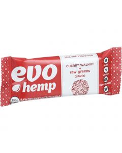 Evo Hemp Organic Hemp Bars - Cherry Walnut Greens - 1.69 oz Bars - Case of 12