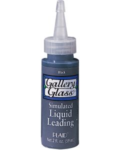 Plaid:Craft Gallery Glass Liquid Leading 2oz-Black