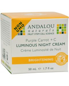Andalou Naturals Luminous Night Cream Purple Carrot + C - 1.7 oz - Andalou Naturals Luminous Night Cream Purple Carrot + C - 1.7 oz