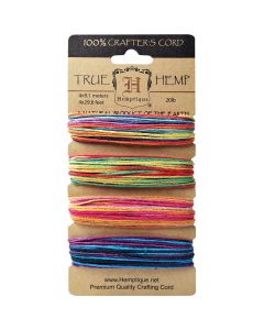 Hemptique Hemp Cord Variegated 20lb 120'-Variegated #3