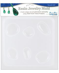 Yaley Resin Jewelry Mold 6.5"X7"-Natural Stones - 5 Cavity