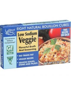 Edward and Sons Edwards and Sons Natural Bouillon Cubes - Veggie - Low Sodium - 2.2 oz - Case of 12