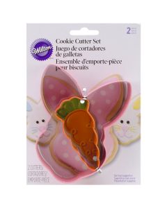 Wilton Cookie Cutter Set 2/Pkg-Bunny And Carrot