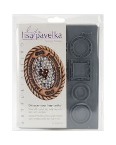 Great Create Lisa Pavelka Texture Stamp Set 4.25"X5.5" 2/Pkg-Artful - Framed & Bloomin'