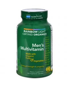 Rainbow Light Certified Organics Men's Multivitamin - 120 Vegetarian Capsules