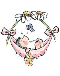 Penny Black Mounted Rubber Stamp 3"X3.25"-Baby Hammock