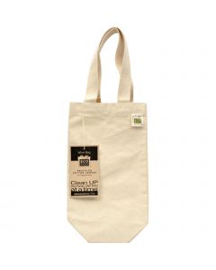 ECOBAGS Canvas Wine Bag (1 bottle) 6.5x12 - Recycled Cotton - 1 Bag - ECOBAGS Canvas Wine Bag (1 bottle) 6.5x12 - Recycled Cotton - 1 Bag