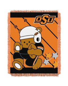 The Northwest Company Oklahoma State College Baby 36x46 Triple Woven Jacquard Throw - Fullback Series