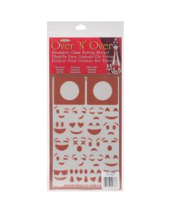 Armour Products Over 'N' Over Reusable Stencils 5"X8"-Emojis