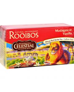 Celestial Seasonings Red Tea Caffeine Free Madagascar Vanilla - 20 Tea Bags - Case of 6