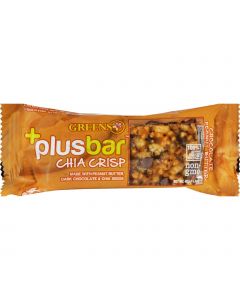 Greens Plus Nutrition Bar - Organic - PlusBar - Peanut Butter Chia Crisp - Vegan - 1.4 oz - Case of 12