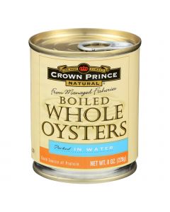 Crown Prince Oysters - Boiled - Case of 12 - 8 oz.