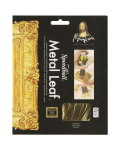 Speedball Art Products Mona Lisa Metal Leaf Sheets 5.5"X5.5" 25/Pkg-Gold