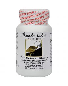 Thunder Ridge Emu Products Thunder Ridge 100% Pure Emu Oil - 750 mg - 90 Softgels
