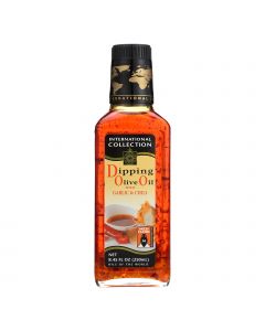 International Collection Dipping Olive Oil - Garlic and Chili - Case of 6 - 8.45 Fl oz.