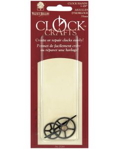 Walnut Hollow Clock Hands 1.375" 2/Pkg-Gears - Black