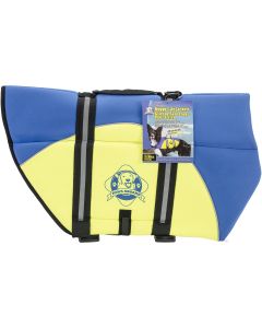 Fido Pet Products Paws Aboard Neoprene Doggy Life Jacket Extra Large-Blue & Yellow