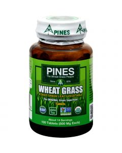 Pines International Organic Wheat Grass - 500 mg - 100 Tablets