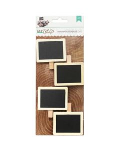 American Crafts DIY Shop 2 Label Clips 4/Pkg-Framed Chalkboard