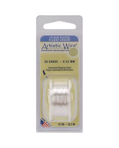 Beadalon Artistic Wire 28 Gauge 15yd-Non-Tarnish Silver
