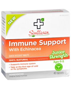 Similasan Immune Support - Echinacea - Junior Strength - Age 6 11 - 40 ct
