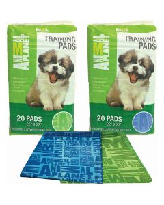 Greenbone Animal Planet Pet Training Pads 20/Pkg-Assorted Green Or Blue