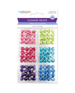 Multicraft Imports Glimmer Acrylic Disco Ball Bead Variety Pack 96/Pkg-Daisy Bling