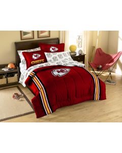 The Northwest Company Chiefs Twin/Full Chenille Embroidered Comforter Set (64x86) with 2 Shams (24x30) (NFL) - Chiefs Twin/Full Chenille Embroidered Comforter Set (64x86) with 2 Shams (24x30) (NFL)