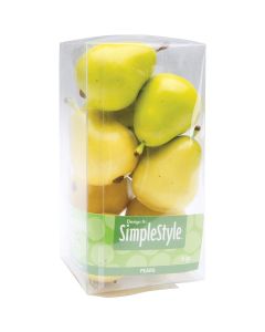 Floracraft Design It Simple Decorative Fruit 9/Pkg-Yellow & Green Pears