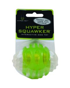 Hyper Pet Hyper Squawker Ball Dog Toy Green 3" x 3" x 2.75"