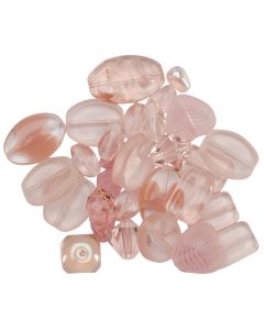 Mode International Square Tube Glass Beads 2oz-Sweep Light Pink Mix