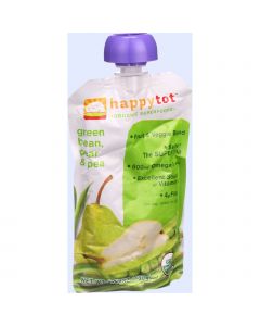Happy Tot Toddler Food - Organic - Stage 4 - Green Beans Pear and Pea - 4.22 oz - case of 16
