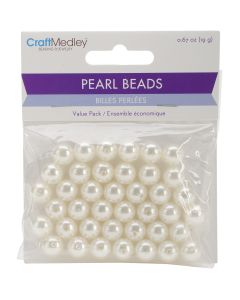 Multicraft Imports Pearl Beads Value Pack-10mm Ivory 40/Pkg