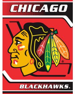 The Northwest Company Blackhawks "Banner" 60"x 80" Super Plush Throw (NHL) - Blackhawks "Banner" 60"x 80" Super Plush Throw (NHL)