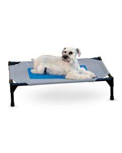 K&H Pet Products Coolin' Pet Cot Cover Medium Gray / Blue 25" x 32" x 0.25"