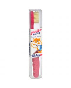 Fuchs Junior Natur Natural Bristle Child Medium Toothbrush - 1 Toothbrush - Case of 10