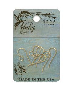 Vintaj Metal Ear Wires-French 22mm 6/Pkg