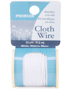Panacea Cloth Covered Spool Wire 32 Gauge 30'-White