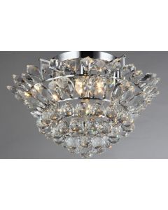Warehouse of Tiffany Queen 4-light Chrome Crystal Pendant