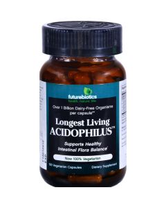 FutureBiotics Longest Living Acidophilus - 1 billion CFUs - 100 Vegetarian Capsules