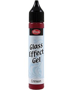 Viva Decor Glass Effect Gel 25ml-Crimson