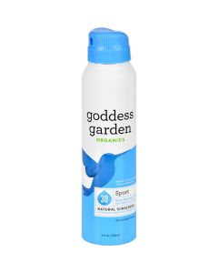 Goddess Garden Sunscreen - Natural - Sport - SPF 30 - Continuous Spray - 3.4 oz