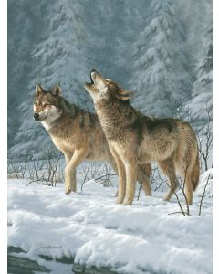 The Northwest Company Hautman Bros. - Wolf Hautman Bros. 60"x 80" Super Plush Throw