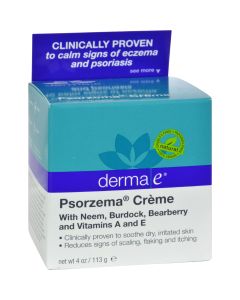 Derma E Psorzema Natural Relief Creme For Scaling Flaking and Itching - 4 oz