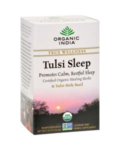 Organic India Tulsi True Wellness Sleep Tea - 18 Tea Bags - Case of 6