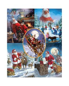 White Mountain Puzzles Jigsaw Puzzle 1000 Pieces 24"X30"-Santa's Big Night