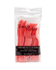 Creative Converting Heavy-Duty Cutlery 24/Pkg-Coral